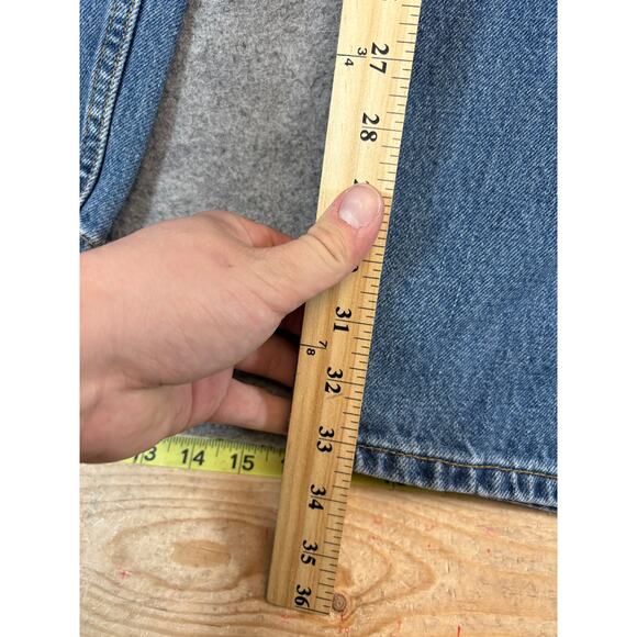 Levis 550 Jeans Womens Size 16 Blue Relaxed Fit Tapered Leg Streetwear Red Tab - Picture 4 of 9